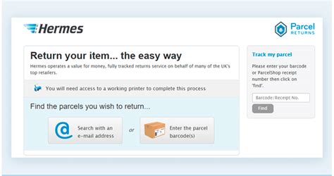 return your parcel hermes|my Hermes parcel return tracking.